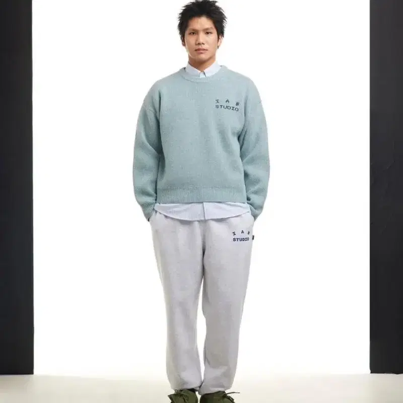 [M] 아이앱스튜디오 IAB studio knit Steel blue