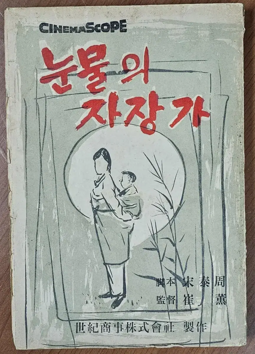 1965년 영화 눈물의 자장가 시나리오 책자