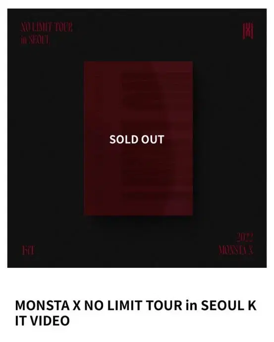 Monsta X No Limit Concert kit NO LIMIT sealed sells