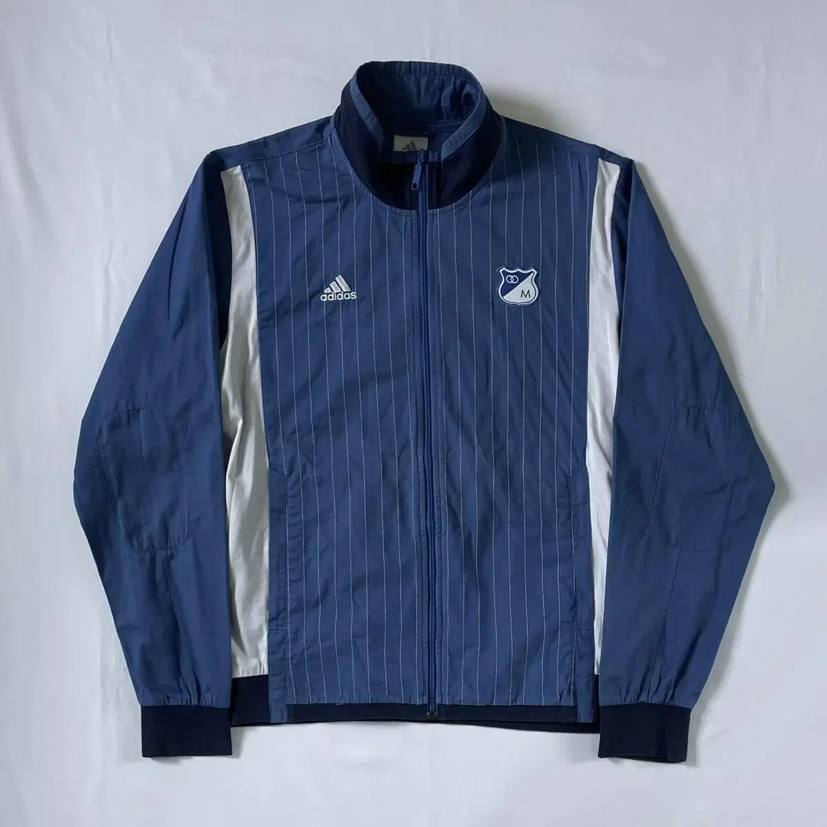 Adidas Line Logo Cotton Zip-up Jacket Old School Salvation Vintage