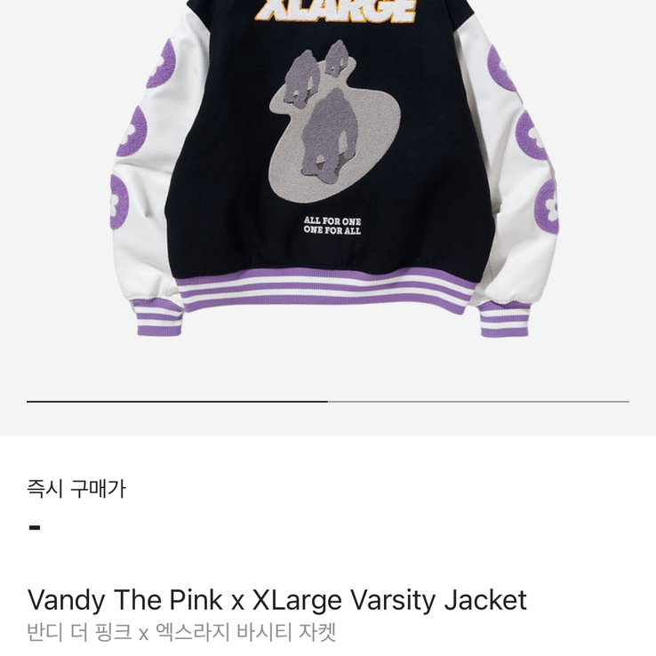 반디더핑크(Vandy the pink) 엑스라지 바시티 자켓 M 판매