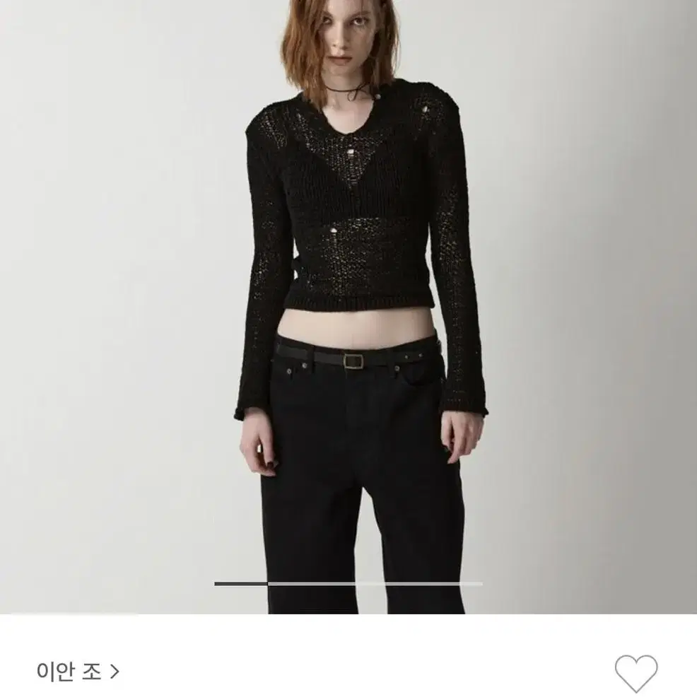 이안조 데미지 브레이드 니트