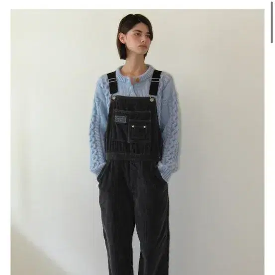 썸웨어버터 Corduroy letter patch overall - ch