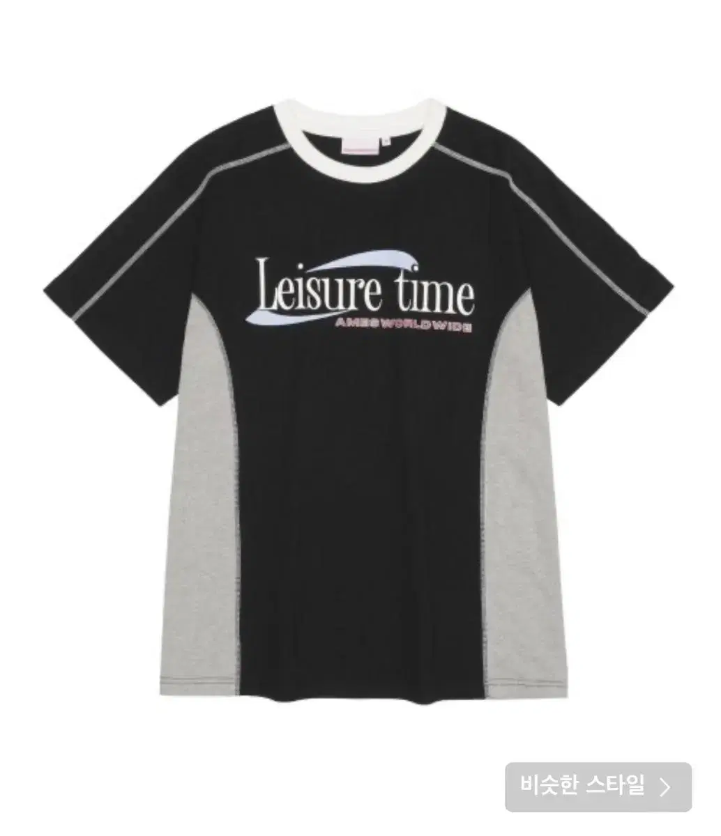 LEISURE TIME TEE BLACK 아메스 월드와이드 반팔