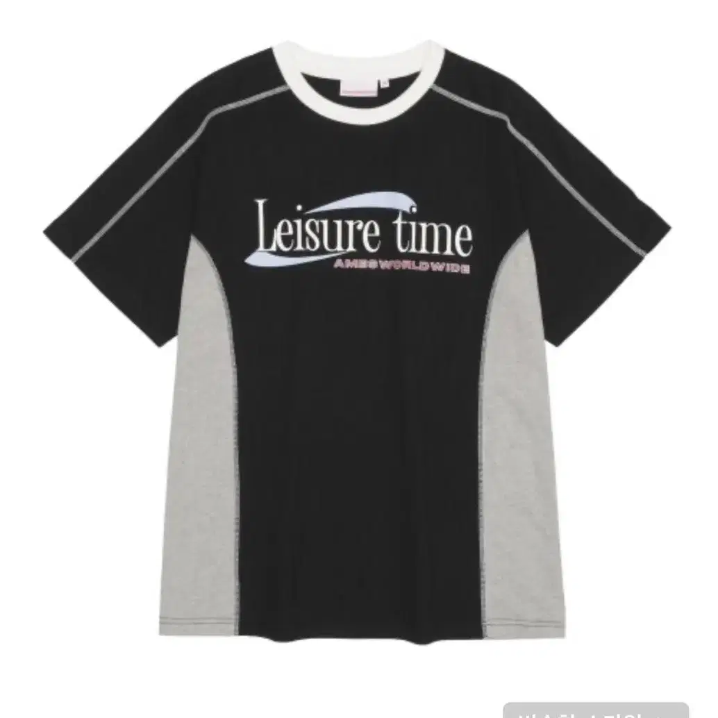 LEISURE TIME TEE BLACK 아메스 월드와이드 반팔