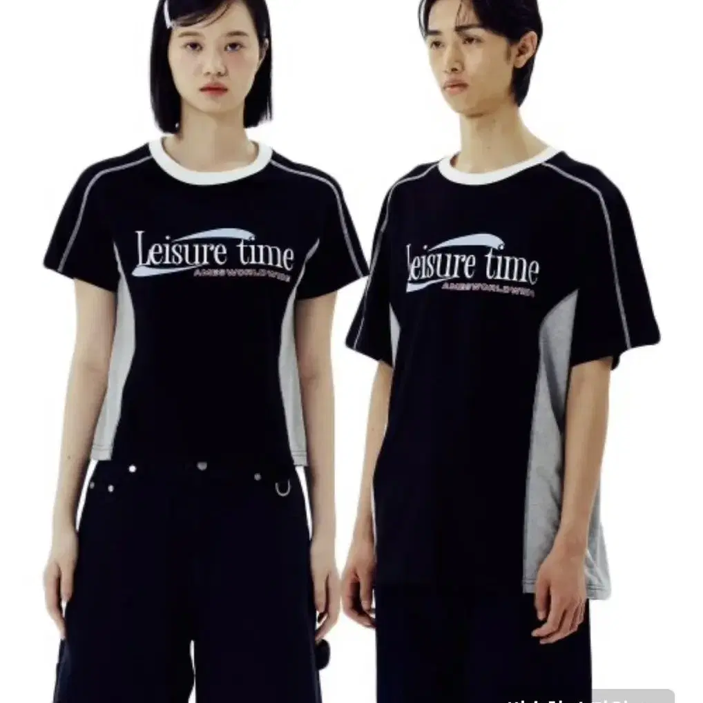 LEISURE TIME TEE BLACK 아메스 월드와이드 반팔