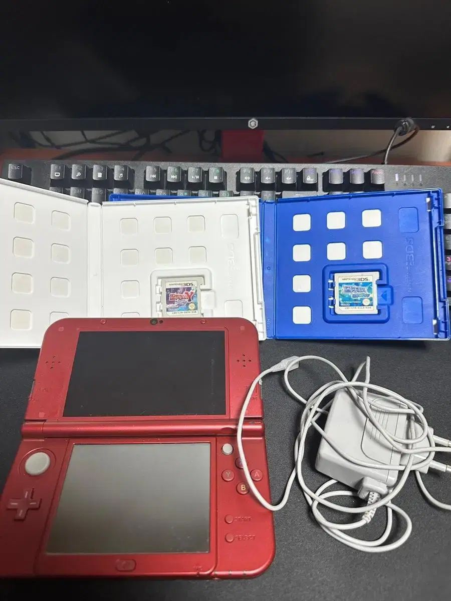 뉴 닌텐도 3ds xl+포켓몬Y,알파사파이어칩