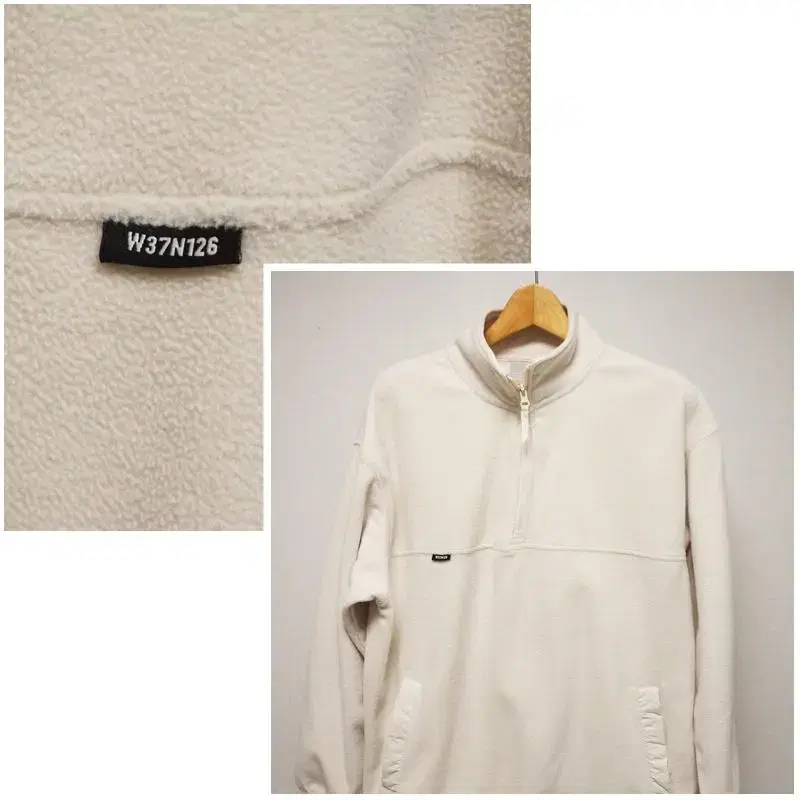 Spao White vahn zip-up fleece jacket for MenM