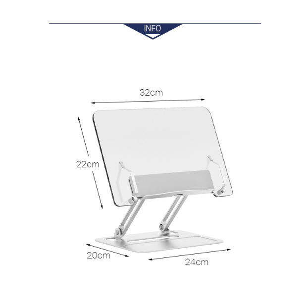 [새상품] 프리미엄 높이 조절 휴대용 투명 독서대