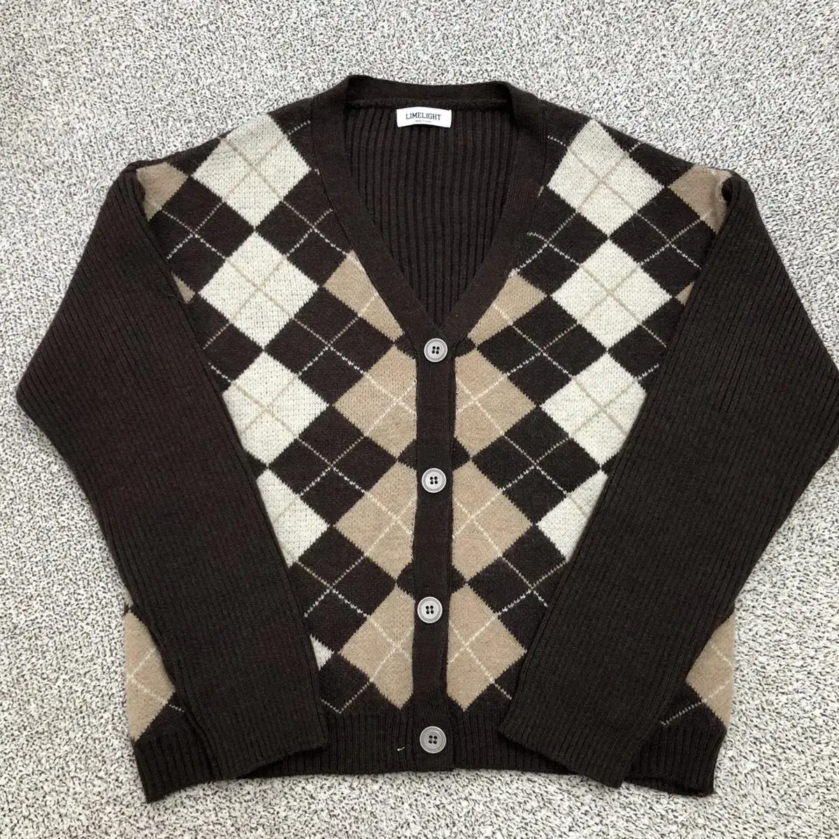 Limelight Argyle Cardigan Night M