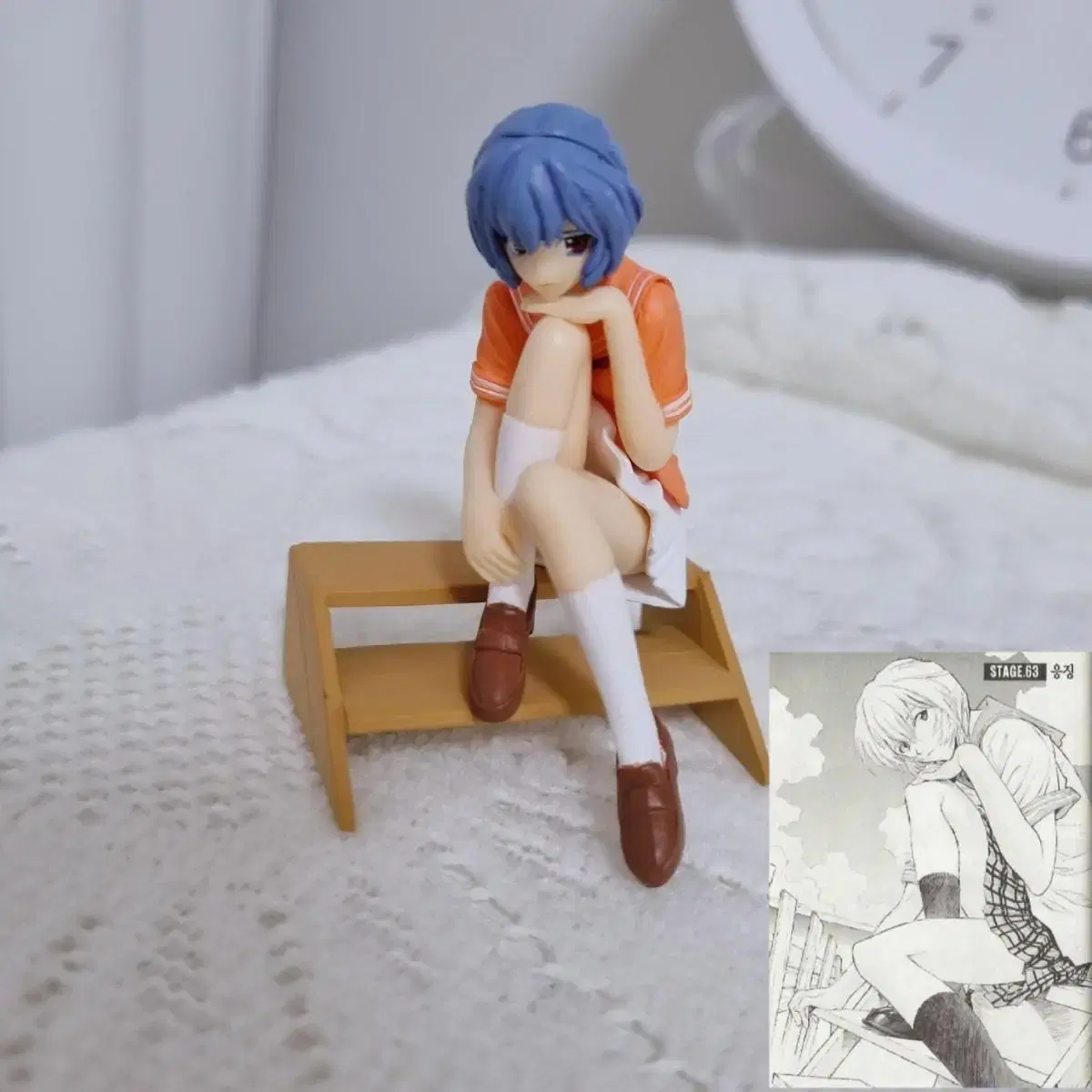 Evangelion lay Serabok + Staircase Parts Left Statue Figure