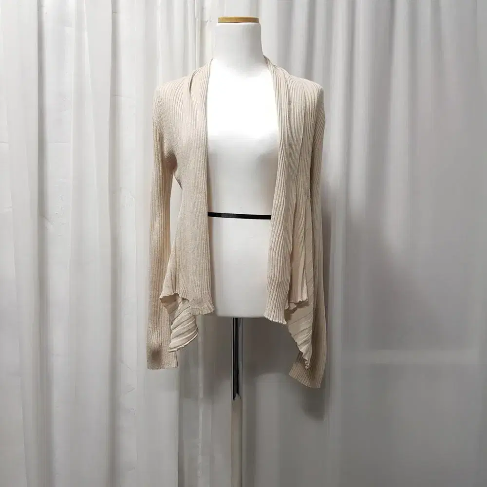 Vintage Open Feminine Wool Blend Bolero Ribbed Long Sleeve Knit Cardigan WomenS D34