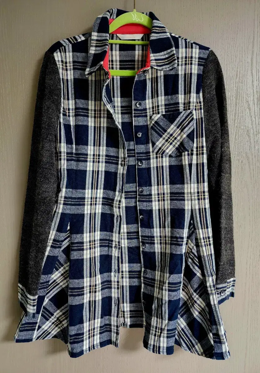 Winter KnitSleevesShirtOuter TeeBlouseKnitTeeCheckShirt ONEPIECE