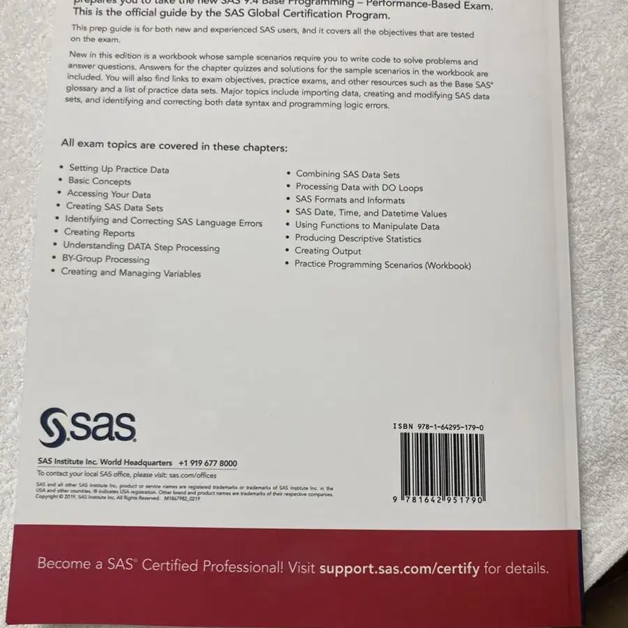 sas certified specialist prep guide