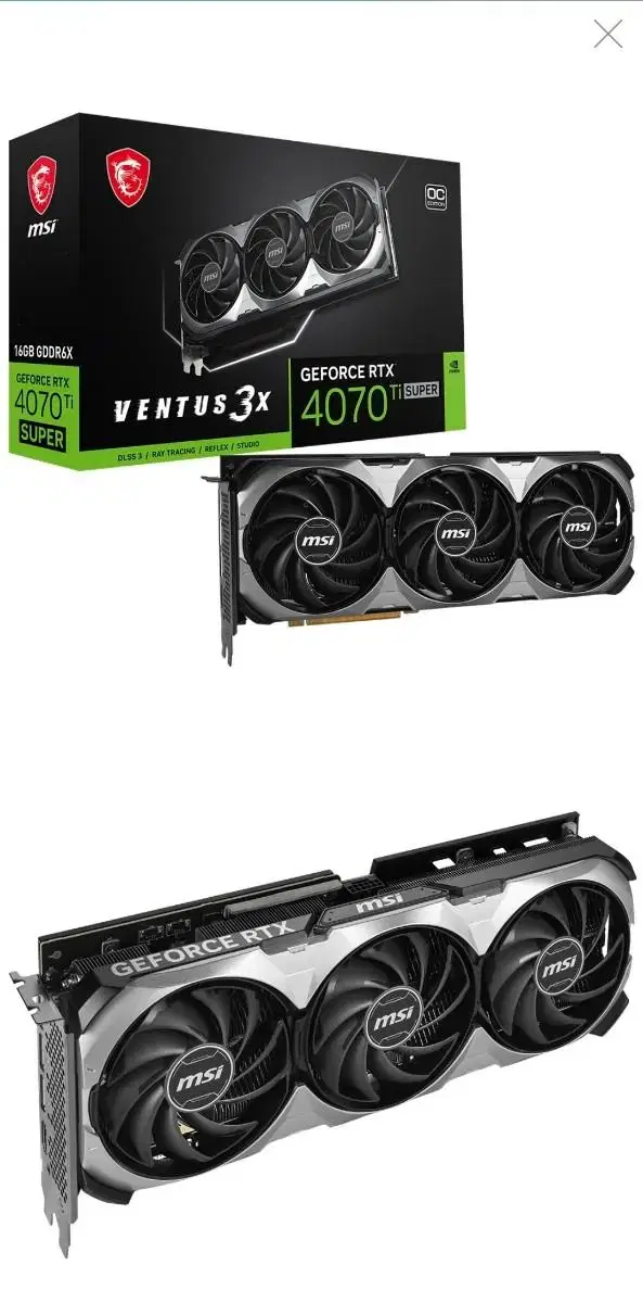 MSI 지포스 RTX 4070 Ti SUPER 벤투스 3X OC D6X