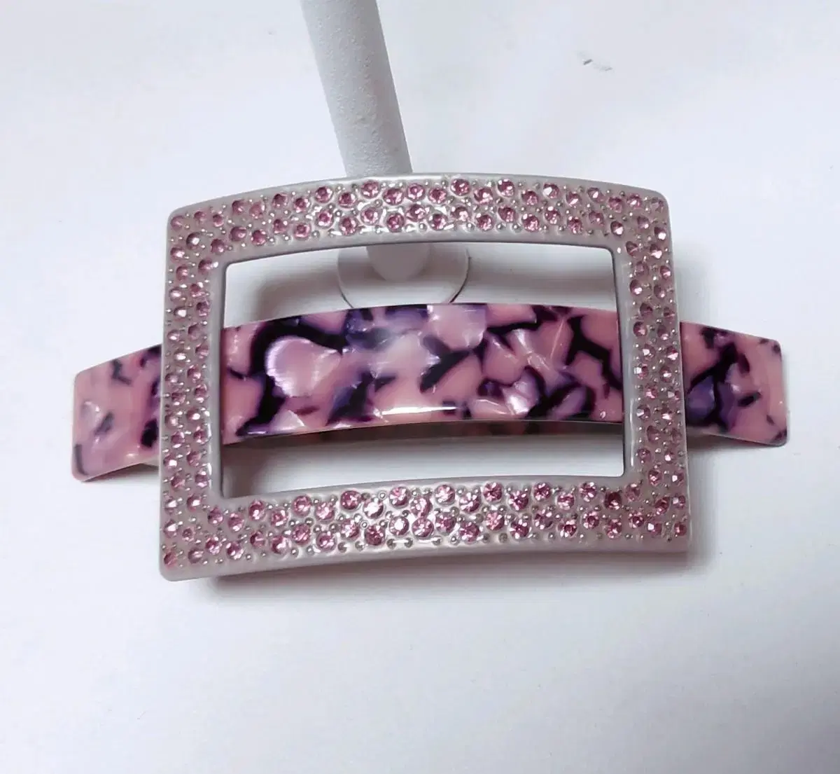 Cellulose Pink Cubic Square Hairpin