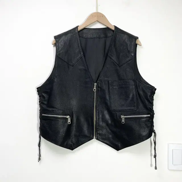 빅사이즈 가죽조끼 4XL(120) Big size Leather Vest