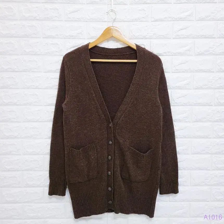 (Free to 66 sizes) Brown Knit Long Cardigan (A1016)