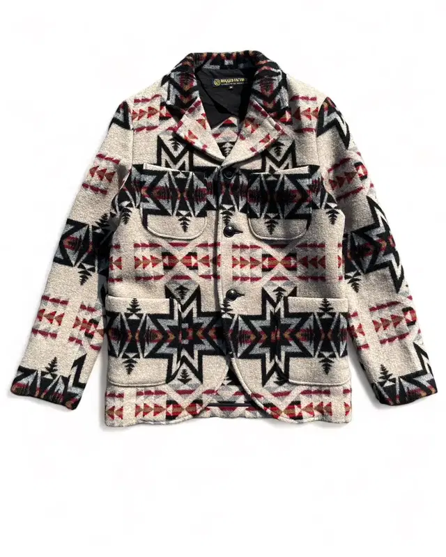 vintage navajo pattern wool jacket