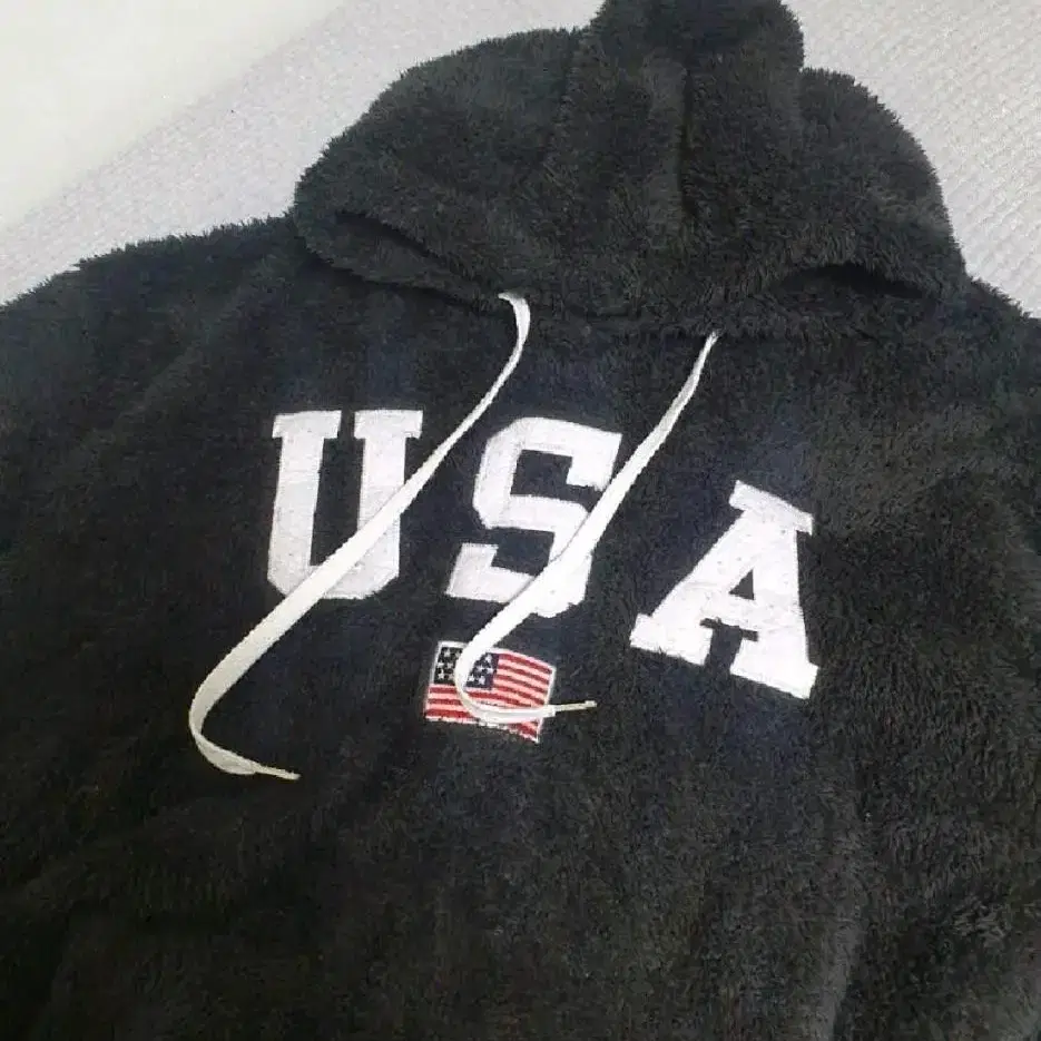 에이블리 USA 보아 양털 후드티