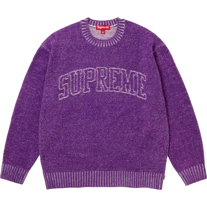 Genuine XL Supreme Contrast Arc Sweater Purple SS24 Bora Long Sleeve