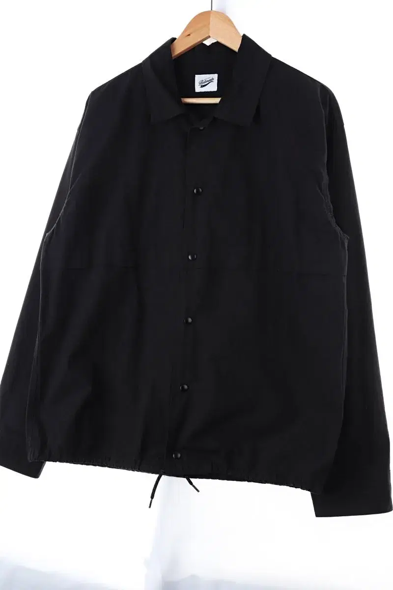 (L) Partimento Shirt Men's Black Solid Workwear-B4D2