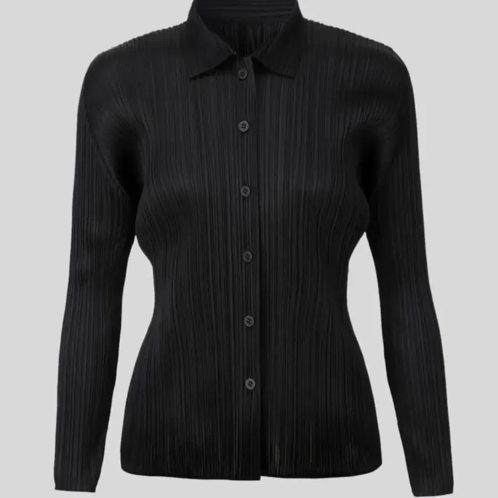 플리츠플리즈 베이직 긴팔 셔츠 블랙 Basics Shirt Black 3