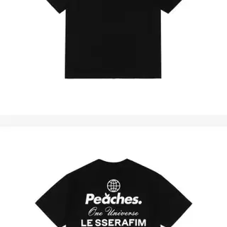LE SSERAFIM Peaches Tシャツ LE SSERAFIM x Peaches. PHOTO S/S T-SHIRT - メルカリ