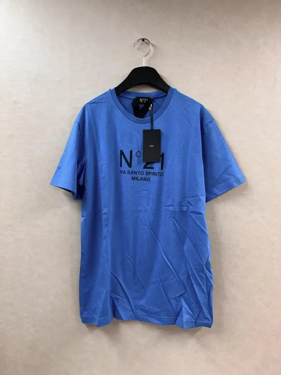 (Genuine/New) N21 Men's bloo Logo Print Basic T-Shirt