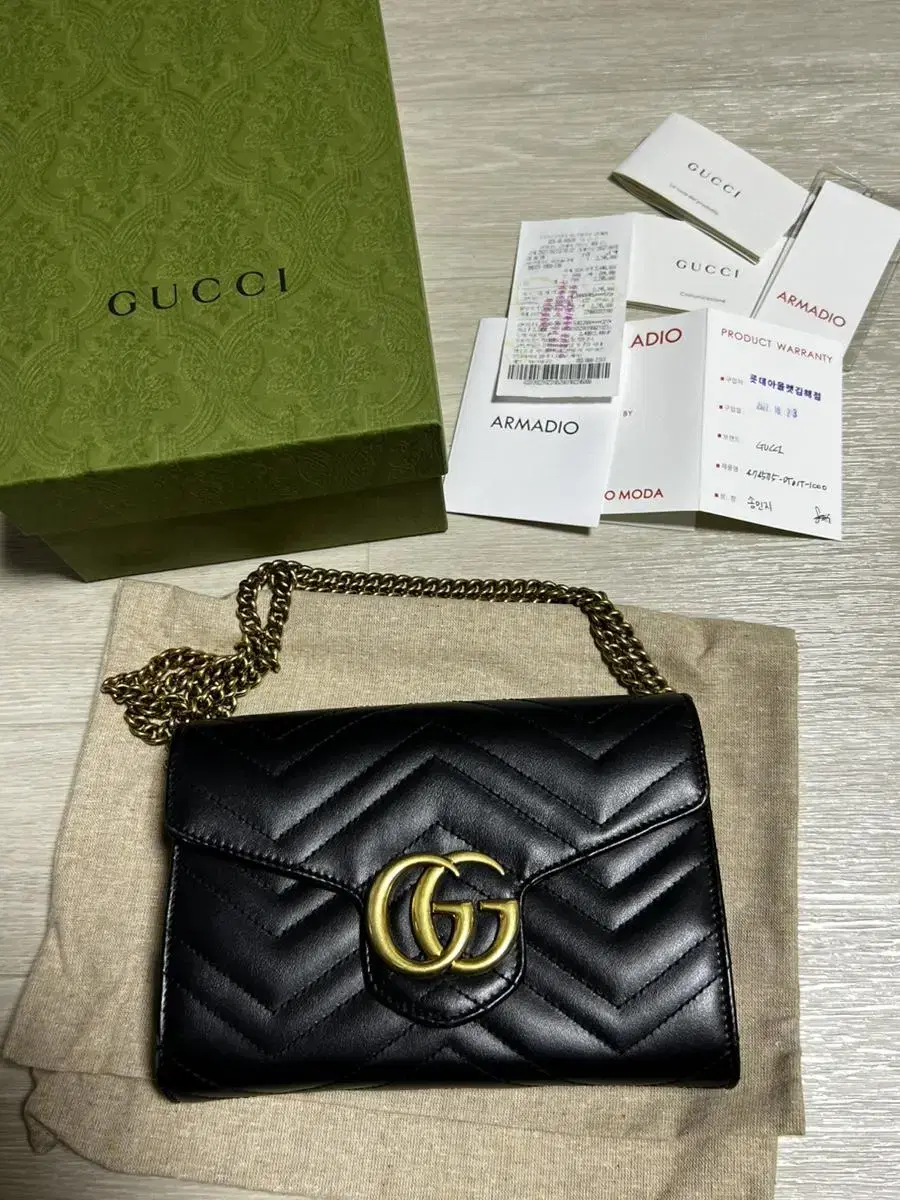 GUCCI GG MAMMONE MATELASSE MINI BAG (WOC)