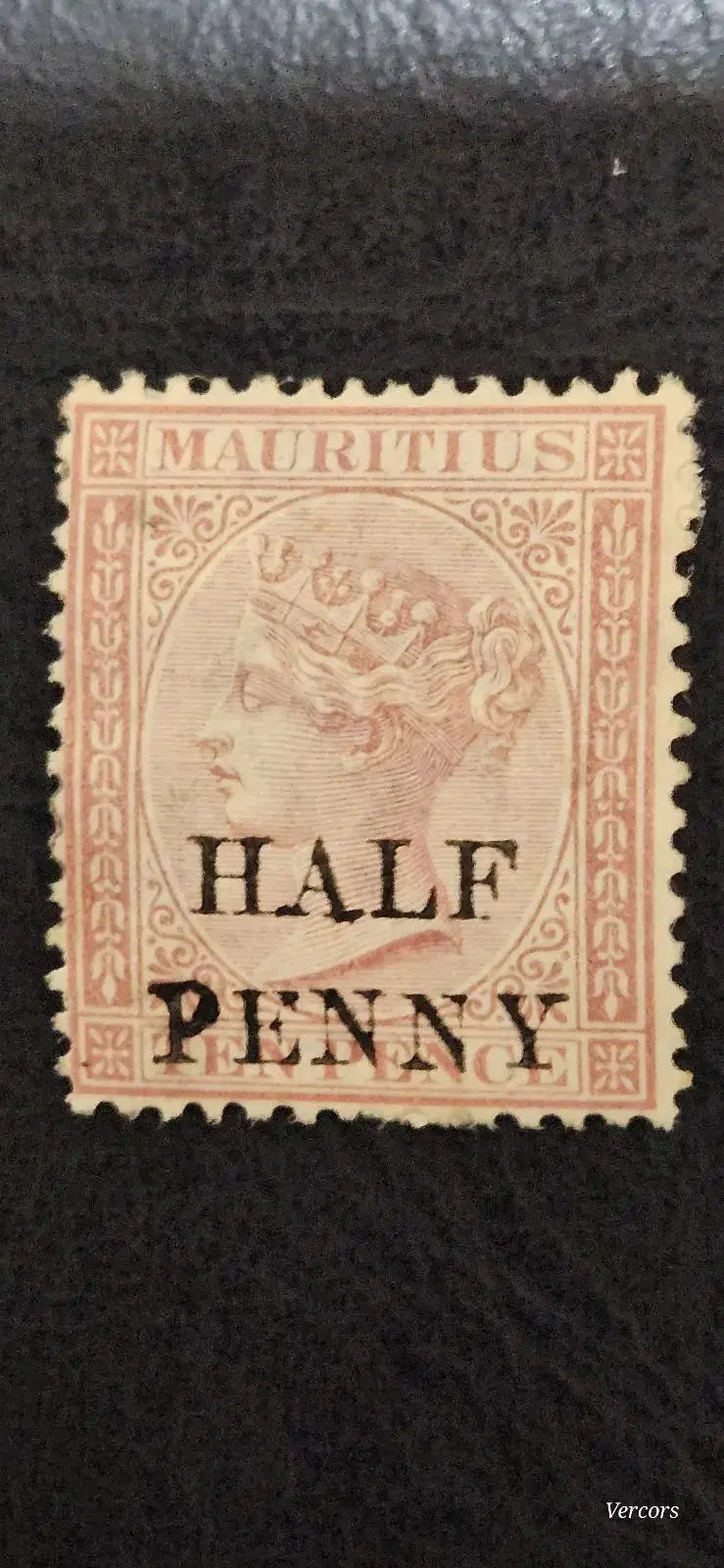 Mauritius victoria Overprint Half Penny