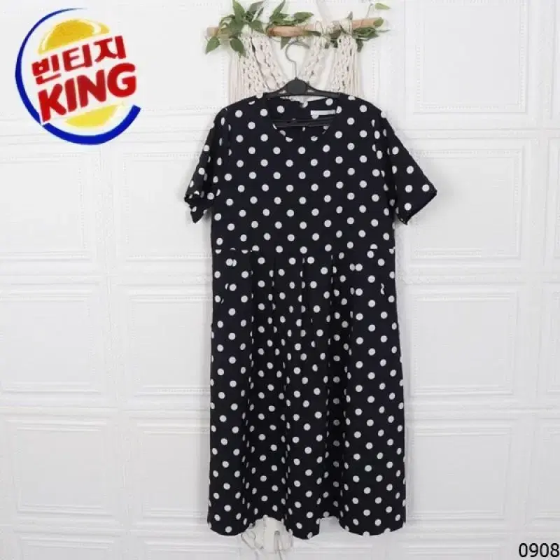 Aloha Daily Wrinkle Dot ONEPIECE BK 7-25