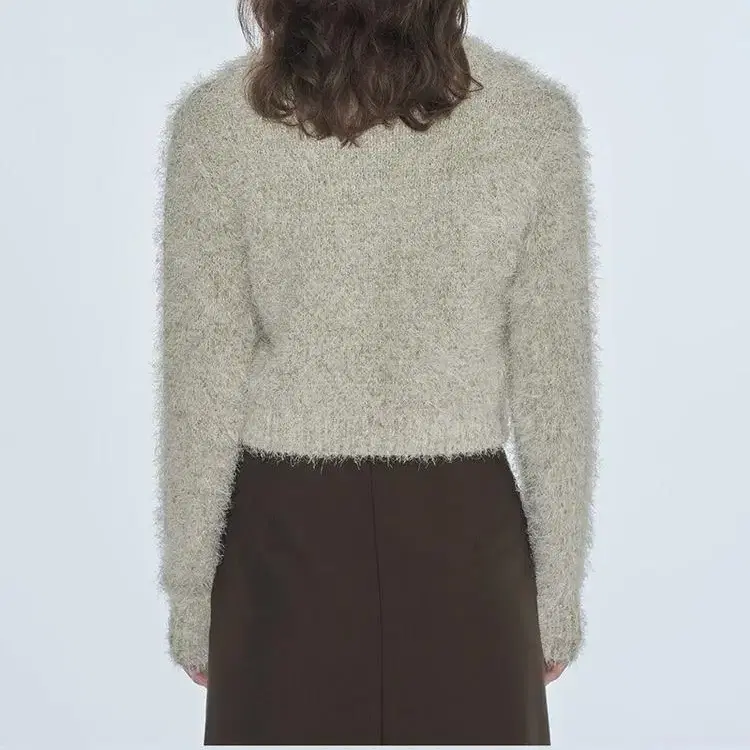 다이애그널 FUZZY MIXED KNIT CARDIGAN (mint)