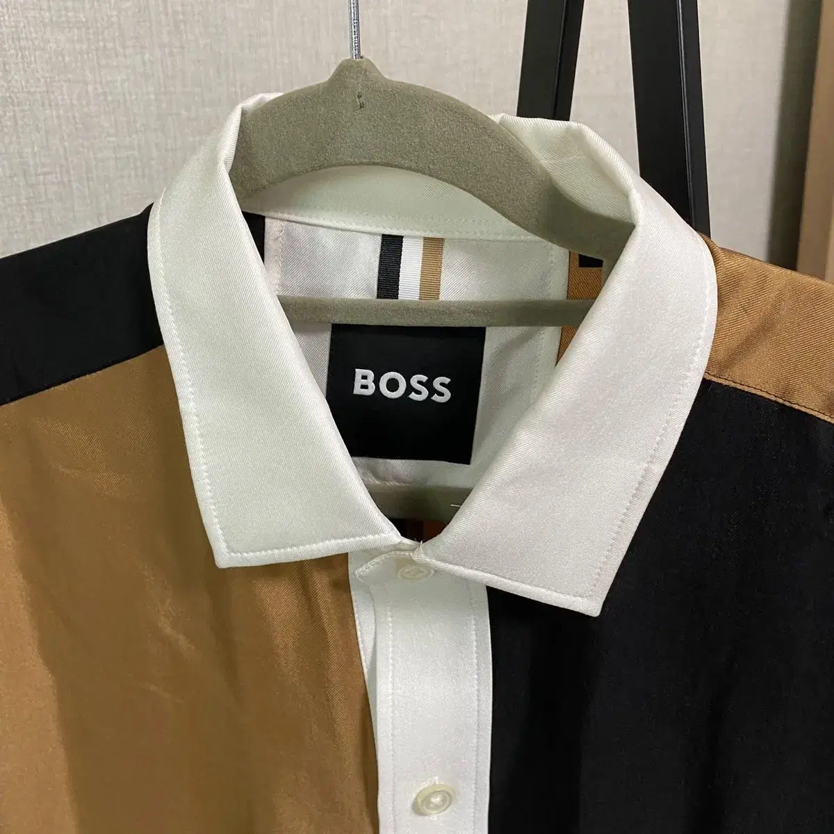 정품 L) 보스 BOSS 릴렉스 핏 실크 셔츠 105~110