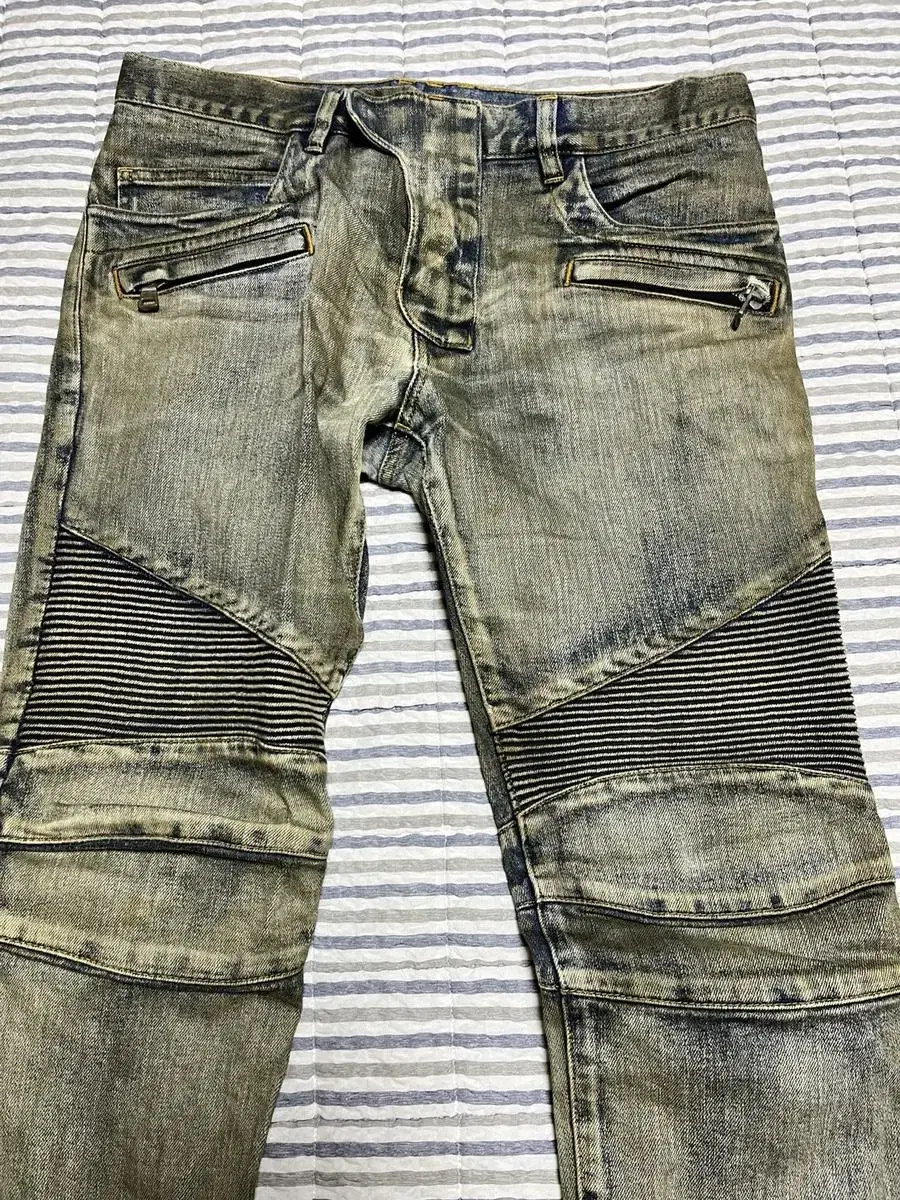 Balmain green-washed jeans