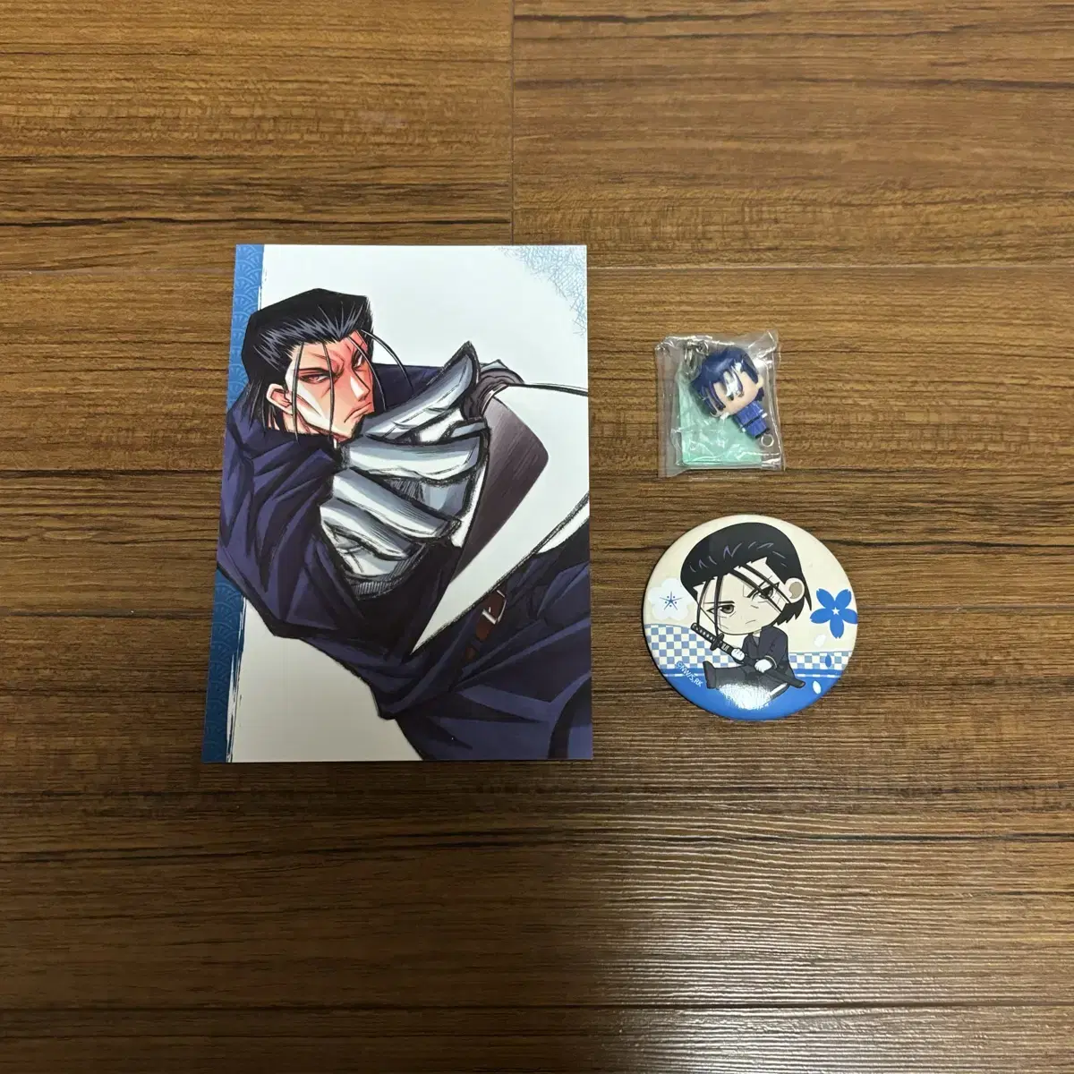 Wind Swordsman Saito Hajime Fortune Figure Strap Can Badge postcard Tributary Bulk