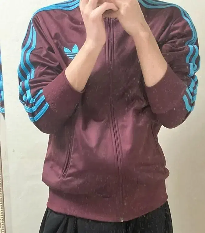 Adidas jersey burgundy maroon mint track top jersey for sale