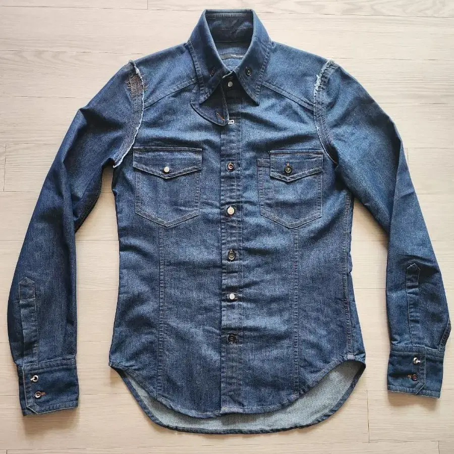 정품 디스퀘어드2 Indigo Denim Shirt-eu48