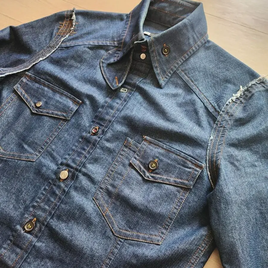 정품 디스퀘어드2 Indigo Denim Shirt-eu48