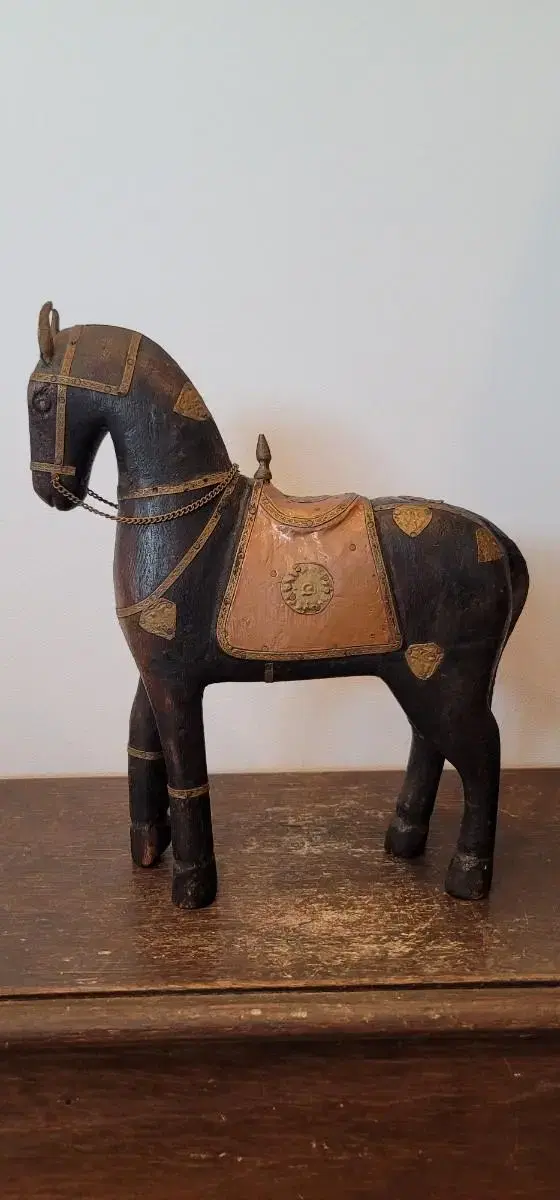 An old bronze horse