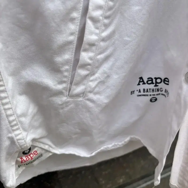 a bathing ape 베이프 화이트 후드셔츠