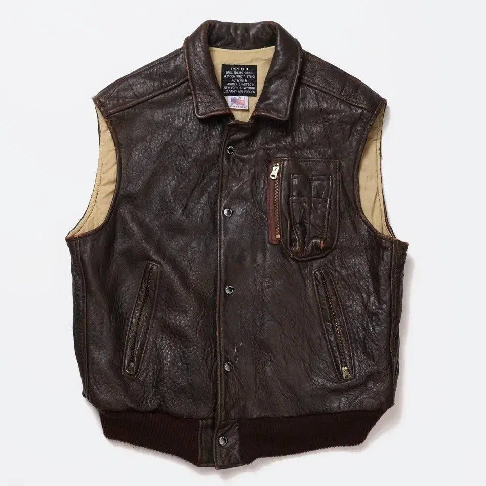 Avirex Type B-9 Leather Vest