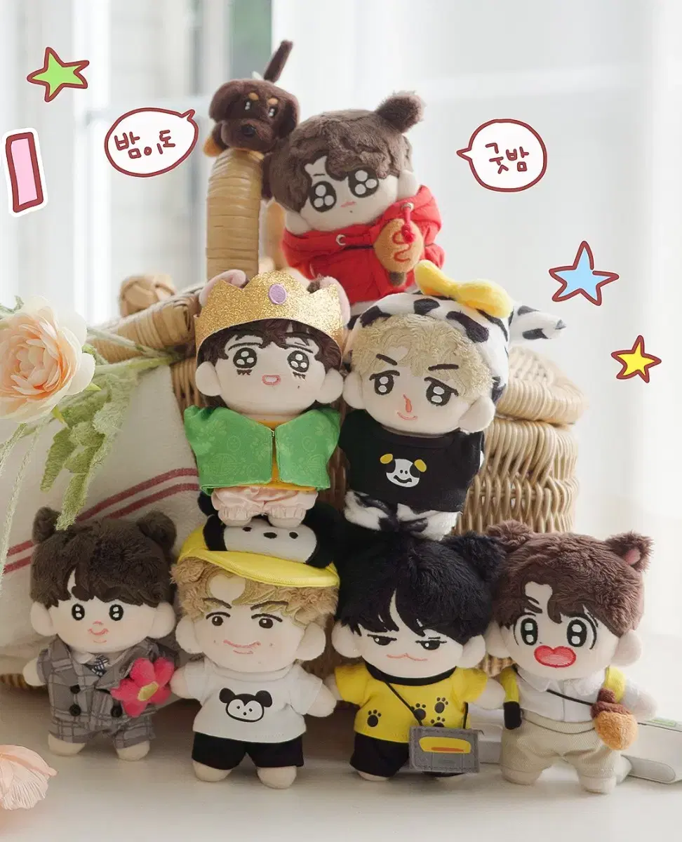 (미개봉) BTS Doll 깍뚜기소년단 인형&옷 꾹뚜기 깍두기 방탄 굿즈