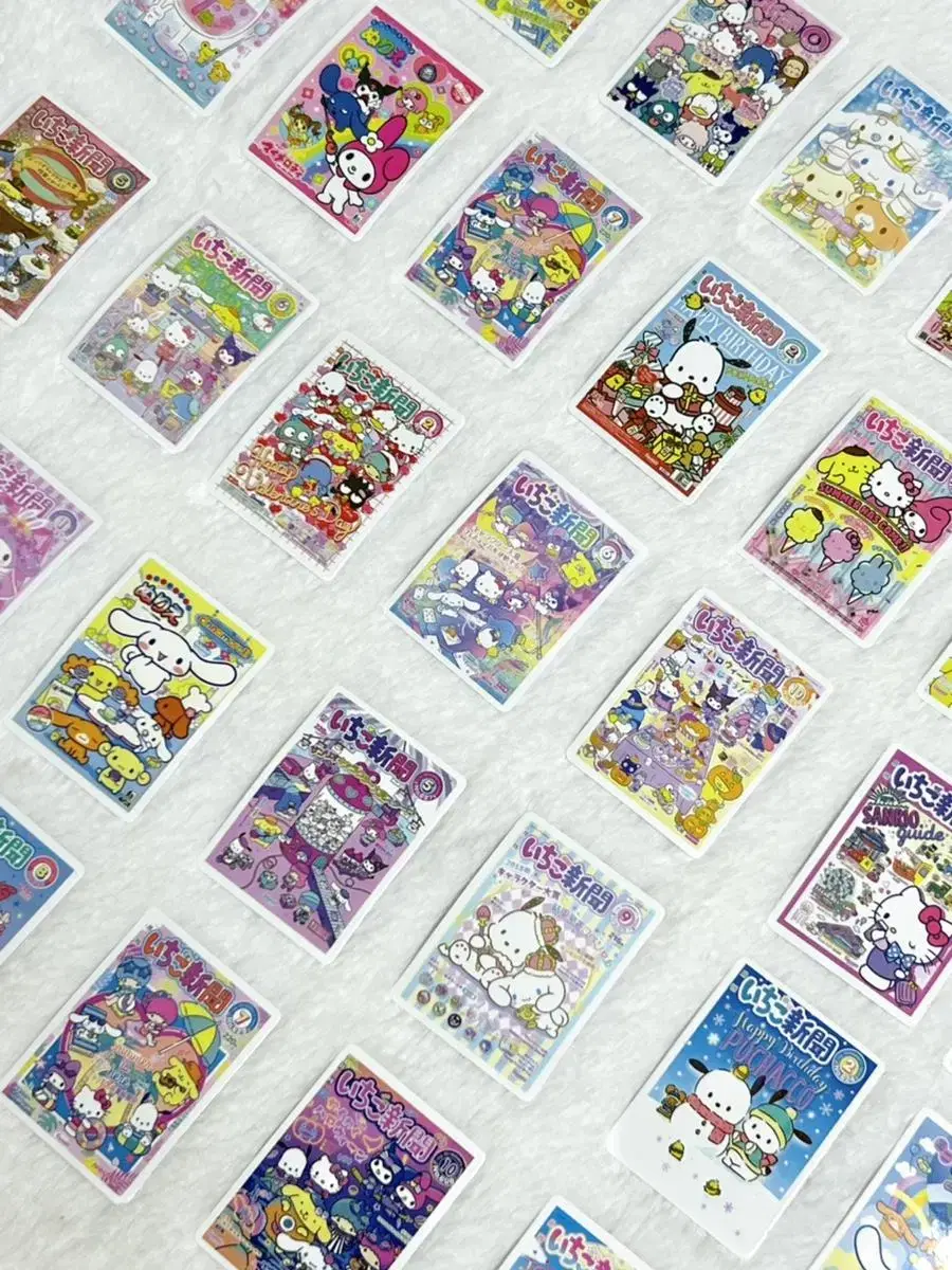 [Same day shipping] Glossy - Sanrio Ichigo Newspaper Stickers (10pcs)