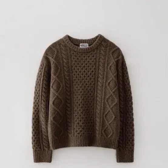 노멜렛 Nomelet Carol fisherman knit Brownie