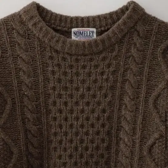 노멜렛 Nomelet Carol fisherman knit Brownie