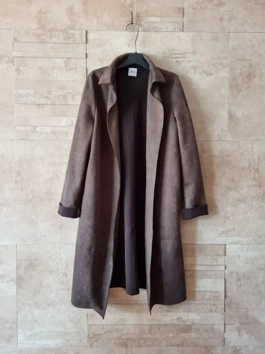 (Zara) Suede Coat