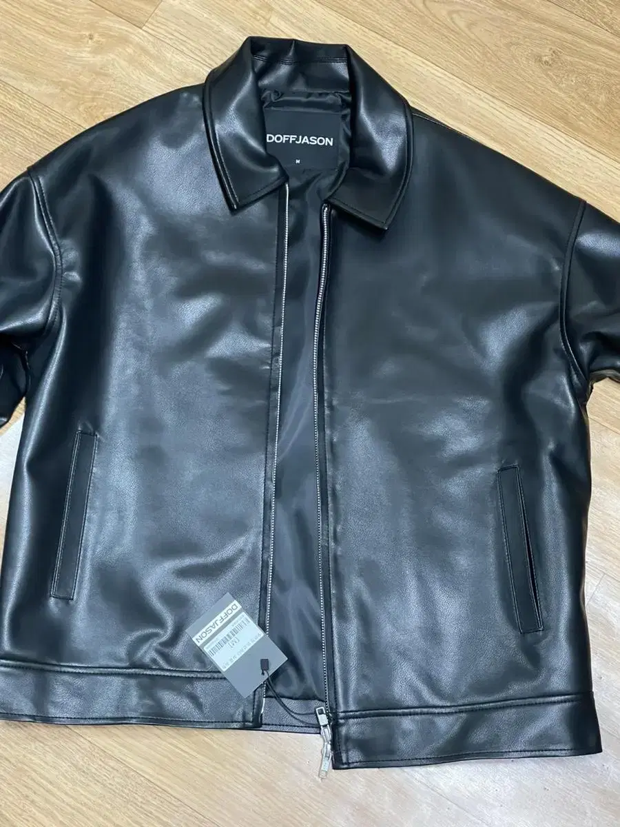 DOPE JAYSON Overfit Vegan Leather Single-Breasted Jacket M