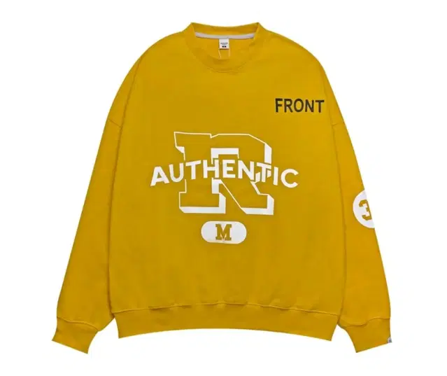 리오버 Authentic Sweat Shirt - YELLOW