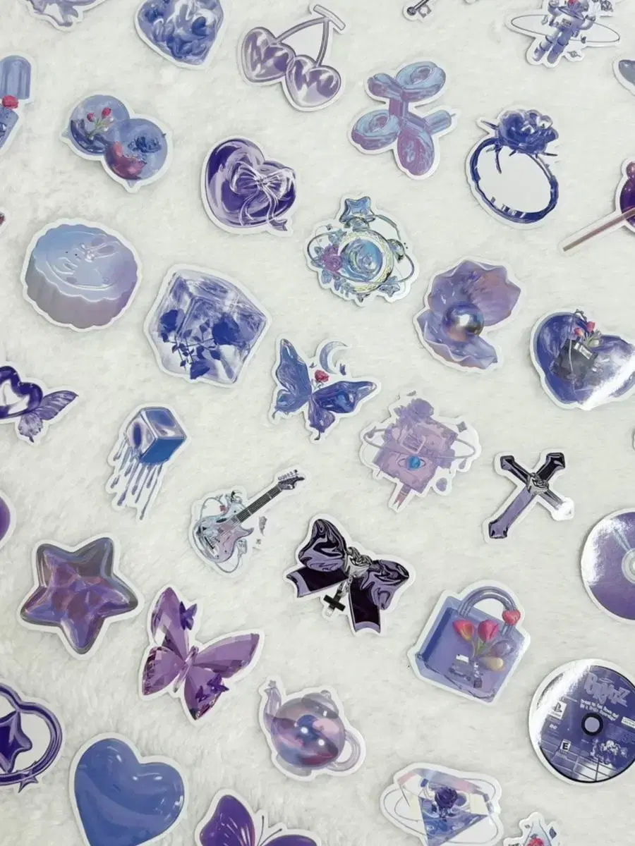 [Same Day Delivery] Kitschy Purple Stickers (10pcs)